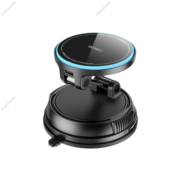 Автомобільний тримач із бездротовою зарядкою WiWU CH-326 Universal Automatic Wireless Car Charger Black